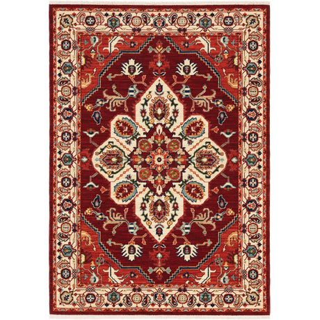 Oriental Weavers Lilihan 5502C Red/ Ivory Rug - main flat