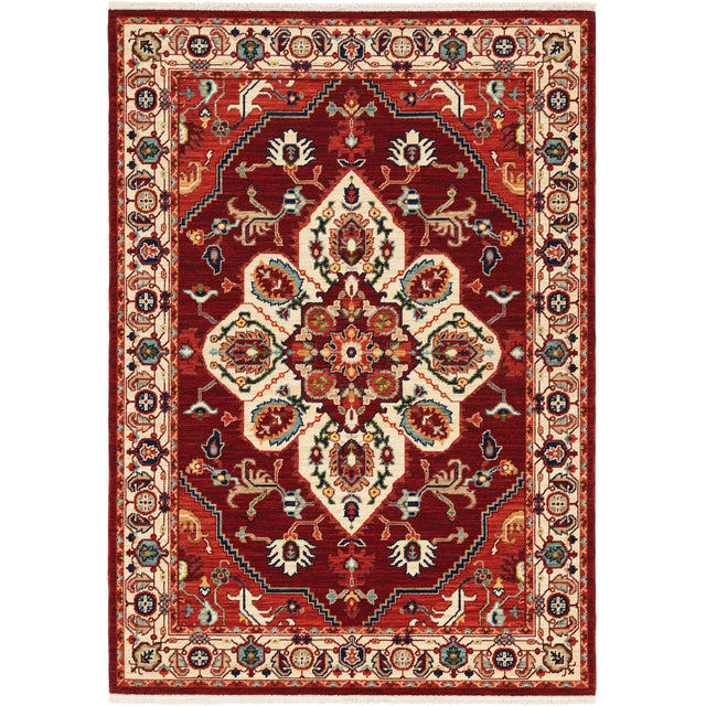Oriental Weavers Lilihan 5502C Red/ Ivory Rug - main flat