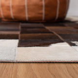 Safavieh Studio Leather 4'-0" x 6'-0" Rug in Ivory / Brown