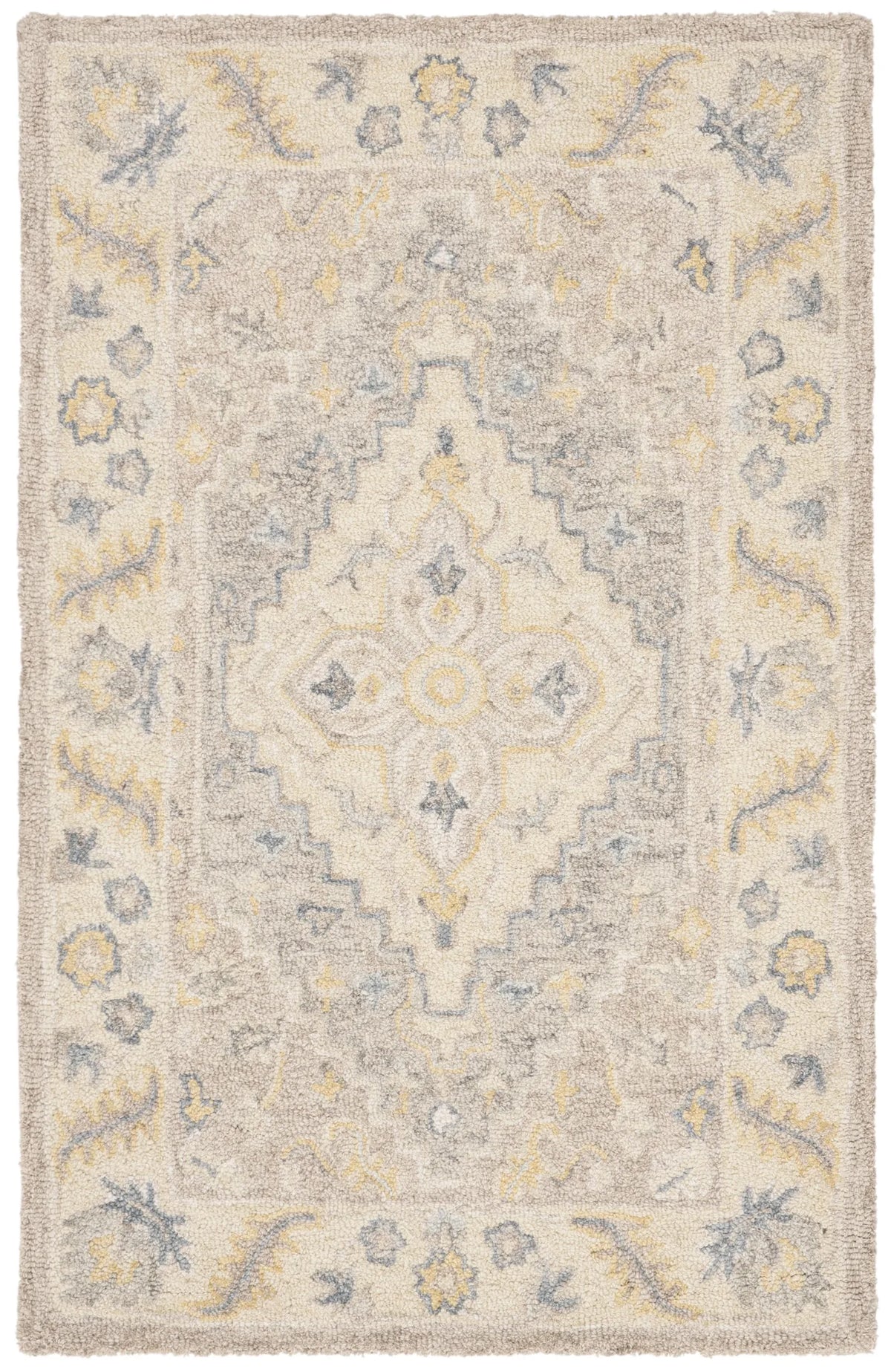 Safavieh Micro-Loop 2'-6" x 4'-0" Rug in Beige / Grey