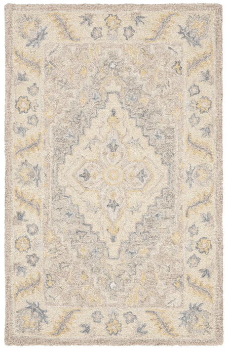 Safavieh Micro-Loop 2'-6" x 4'-0" Rug in Beige / Grey