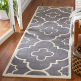 Safavieh Chatham 2'-3" x 11'-0" Rug in Dark Grey / Ivory
