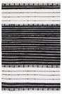 Safavieh Striped Kilim 4'-0" x 6'-0" Rug in Black / Ivory