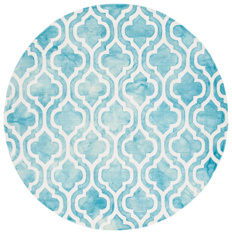 Safavieh Dip Dye 5'-0" x 5'-0" Rug in Turquoise / Ivory