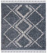 Safavieh Pro Lux Shag 400 6'-7" x 6'-7" Rug in Blue / Creme