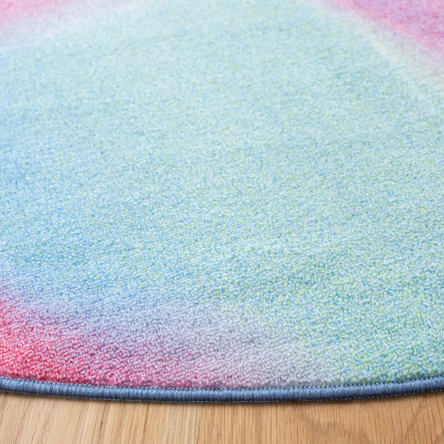 Safavieh Paint Brush 6'-7" x 6'-7" Rug in Fuchsia / Yellow