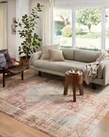 Loloi Heidi Hei-01 Terracotta/Aqua Rugs - room scene 1