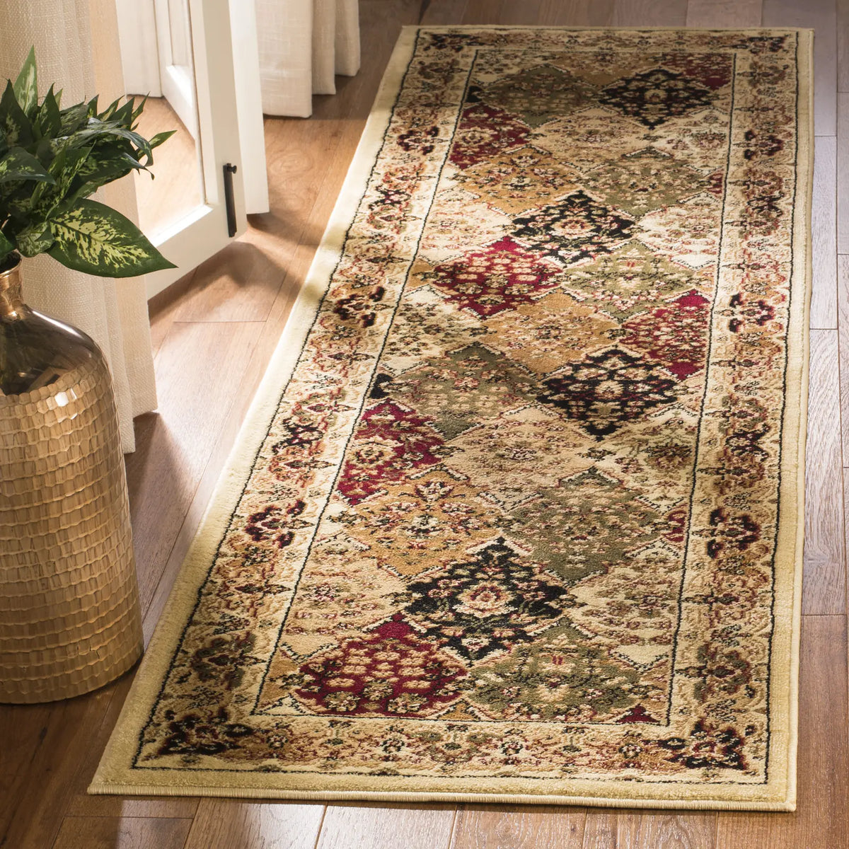 Safavieh Lyndhurst 2'-3" x 12'-0" Rug in Multi / Ivory