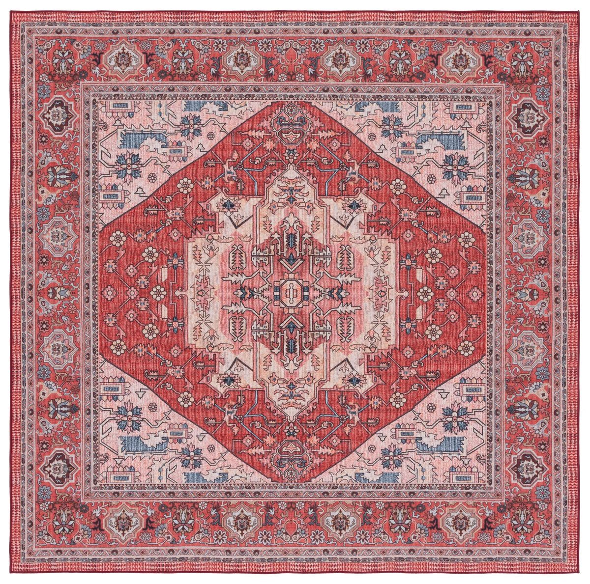 Safavieh Tucson 6'-0" x 6'-0" Rug in Red / Pink