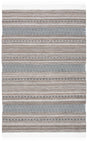 Safavieh Striped Kilim 4'-0" x 6'-0" Rug in Black / Ivory