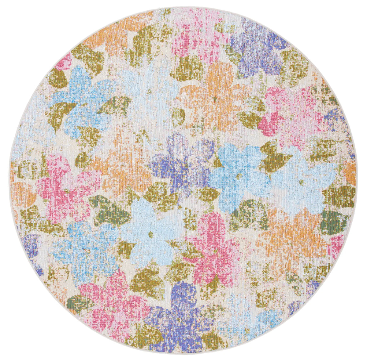 Safavieh Summer 6'-7" x 6'-7" Rug in Blue / Pink