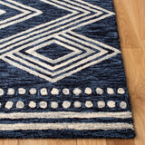 Safavieh Micro-Loop 5'-0" x 8'-0" Rug in Navy / Ivory