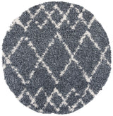 Safavieh Pro Lux Shag 400 6'-7" x 6'-7" Rug in Blue / Creme