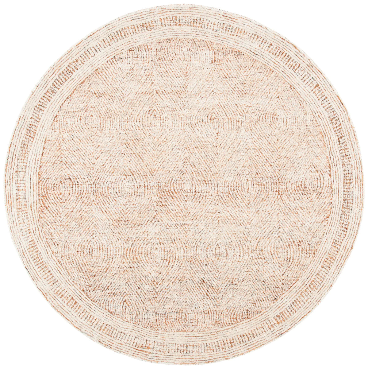 Safavieh Abstract 6'-0" x 6'-0" Rug in Ivory / Rust