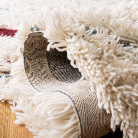 Safavieh Casablanca Shag 4'-0" x 6'-0" Rug in Ivory / Charcoal