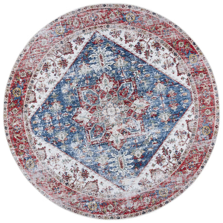 Safavieh Tucson 6'-0" x 6'-0" Rug in Blue / Red