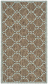 Safavieh Courtyard 2'-0" x 3'-7" Rug in Brown / Aqua