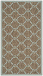 Safavieh Courtyard 2'-0" x 3'-7" Rug in Brown / Aqua