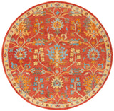 Safavieh Heritage 6'-0" x 6'-0" Rug in Red / Multi