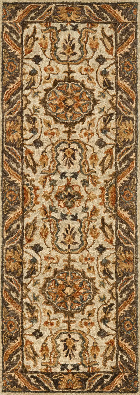 Loloi Victoria Vk-02 Ivory / Dk Taupe Rugs - runner flat