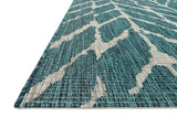 Loloi Isle Ie-02 Teal / Grey Rugs - rug corner