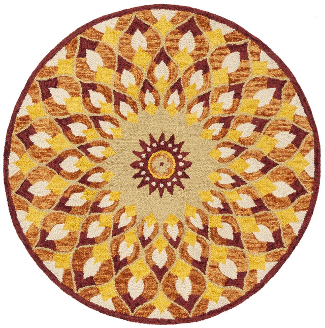 Safavieh Novelty 5'-0" x 5'-0" Rug in Rust / Gold