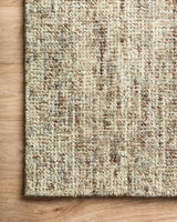 Loloi Harlow Hlo-01 Mocha/Mist Rugs - corner on wood