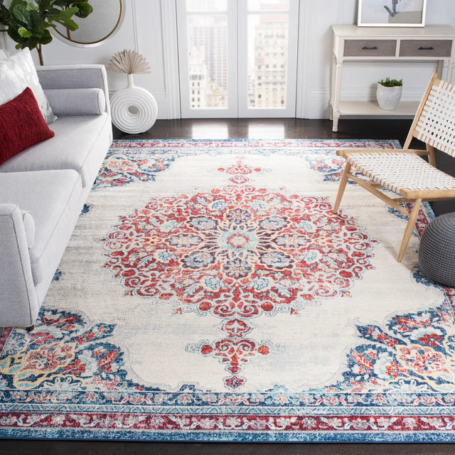 Safavieh Brentwood 10'-0" x 13'-0" Rug in Ivory / Red