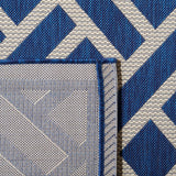 Safavieh Courtyard 5'-3" x 7'-7" Rug in Navy / Light Beige