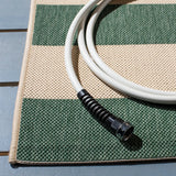 Safavieh Courtyard 4'-0" x 5'-7" Rug in Beige / Dark Green