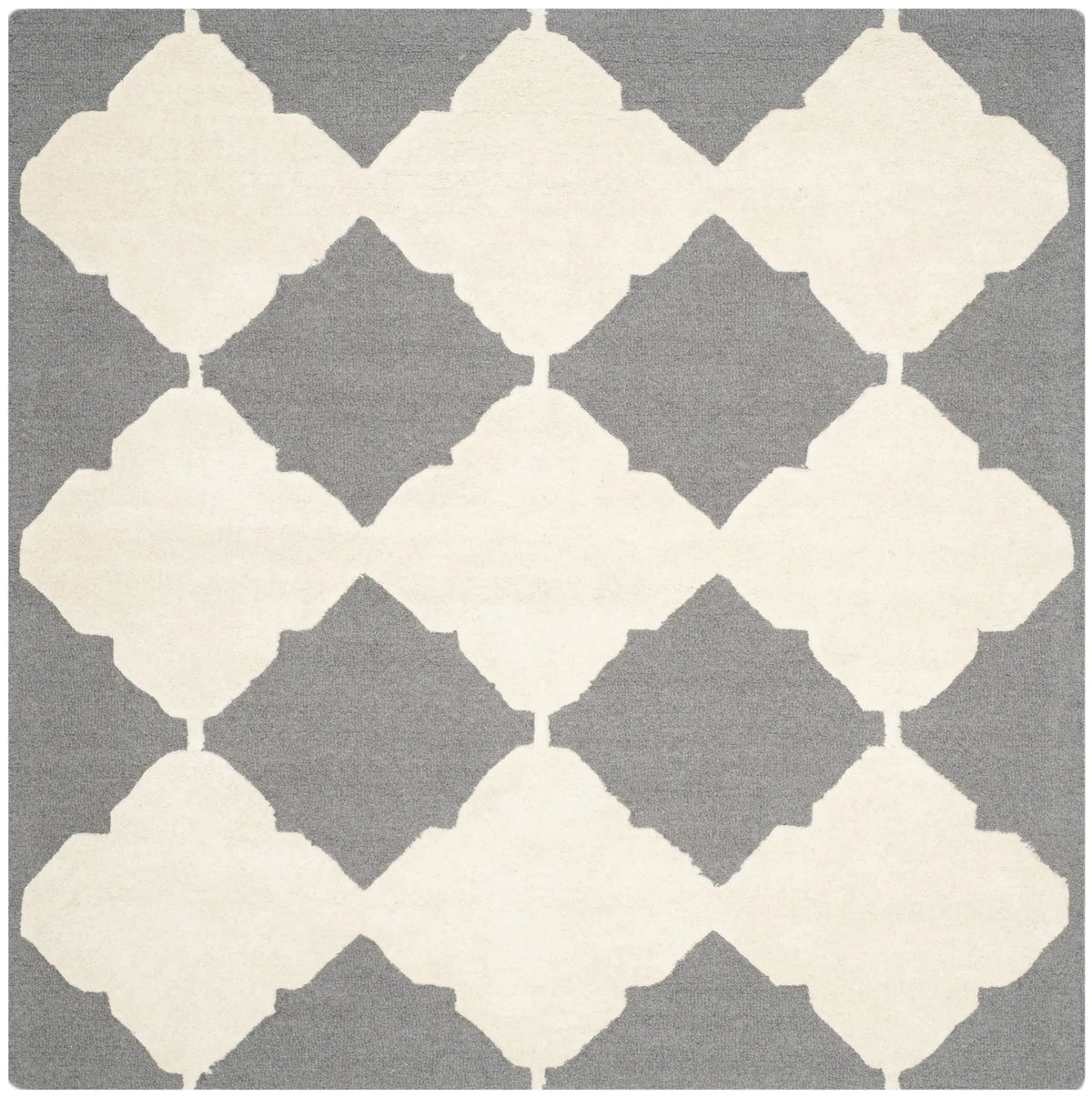 Safavieh Cambridge 6'-0" x 6'-0" Rug in Dark Grey / Ivory