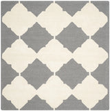 Safavieh Cambridge 6'-0" x 6'-0" Rug in Dark Grey / Ivory