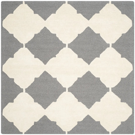 Safavieh Cambridge 6'-0" x 6'-0" Rug in Dark Grey / Ivory