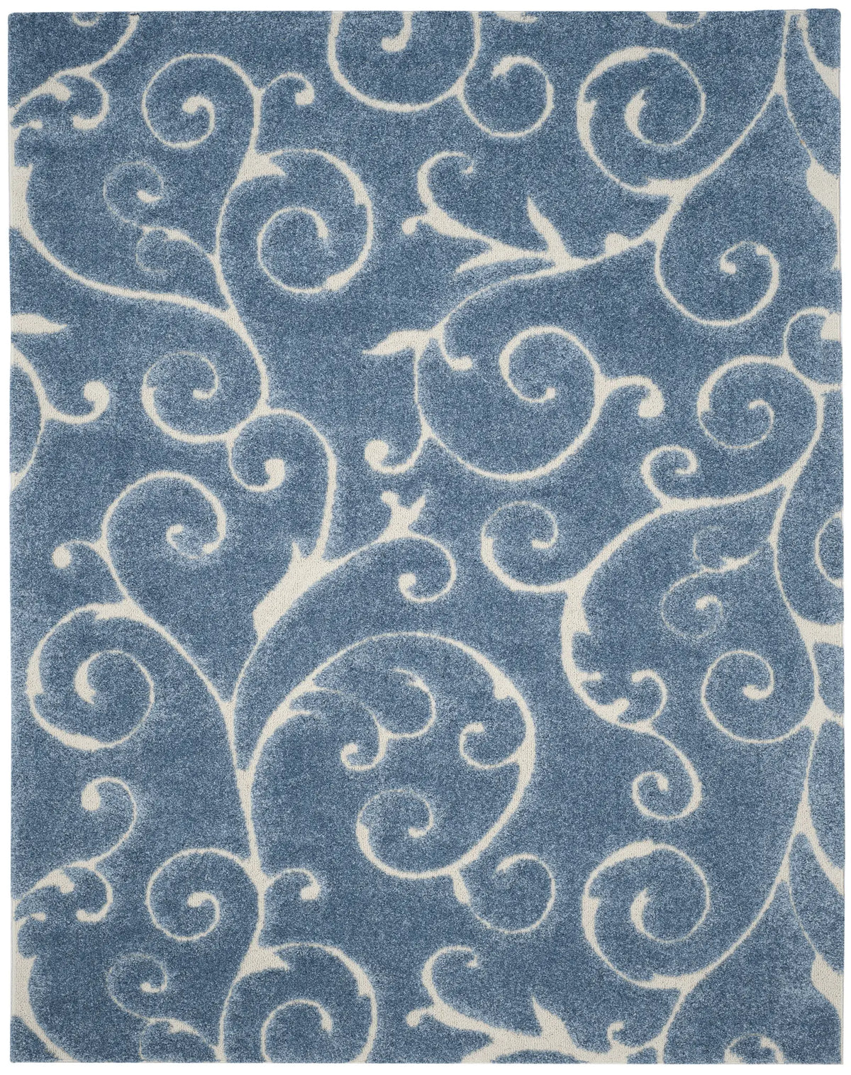 Safavieh Florida Shag 9'-6" x 13'-0" Rug in Light Blue / Cream