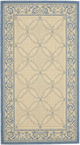 Safavieh Courtyard 2'-0" x 3'-7" Rug in Natural / Blue