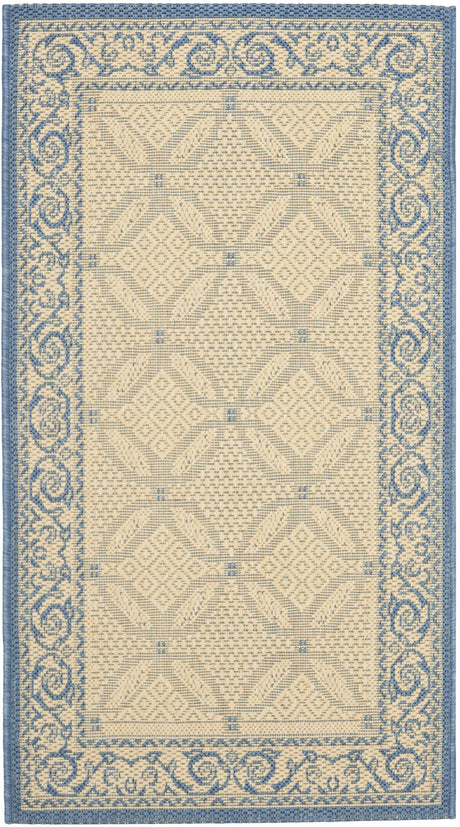 Safavieh Courtyard 2'-0" x 3'-7" Rug in Natural / Blue