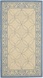 Safavieh Courtyard 2'-0" x 3'-7" Rug in Natural / Blue