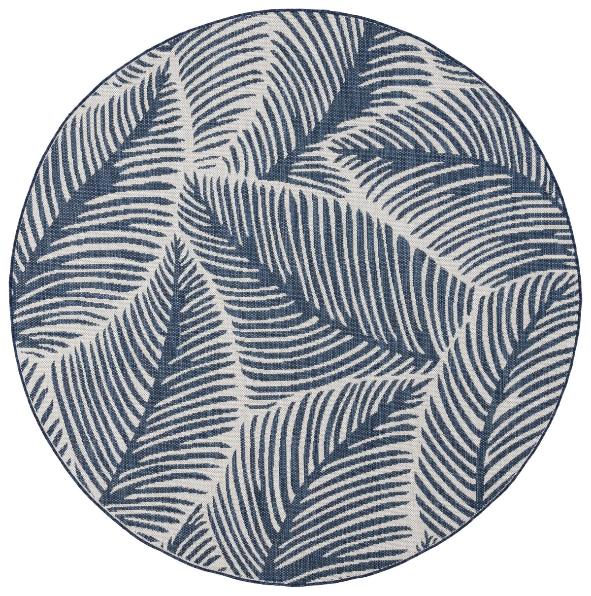 Safavieh Beach House 6'-7" x 6'-7" Rug in Navy / Ivory