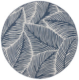 Safavieh Beach House 6'-7" x 6'-7" Rug in Navy / Ivory