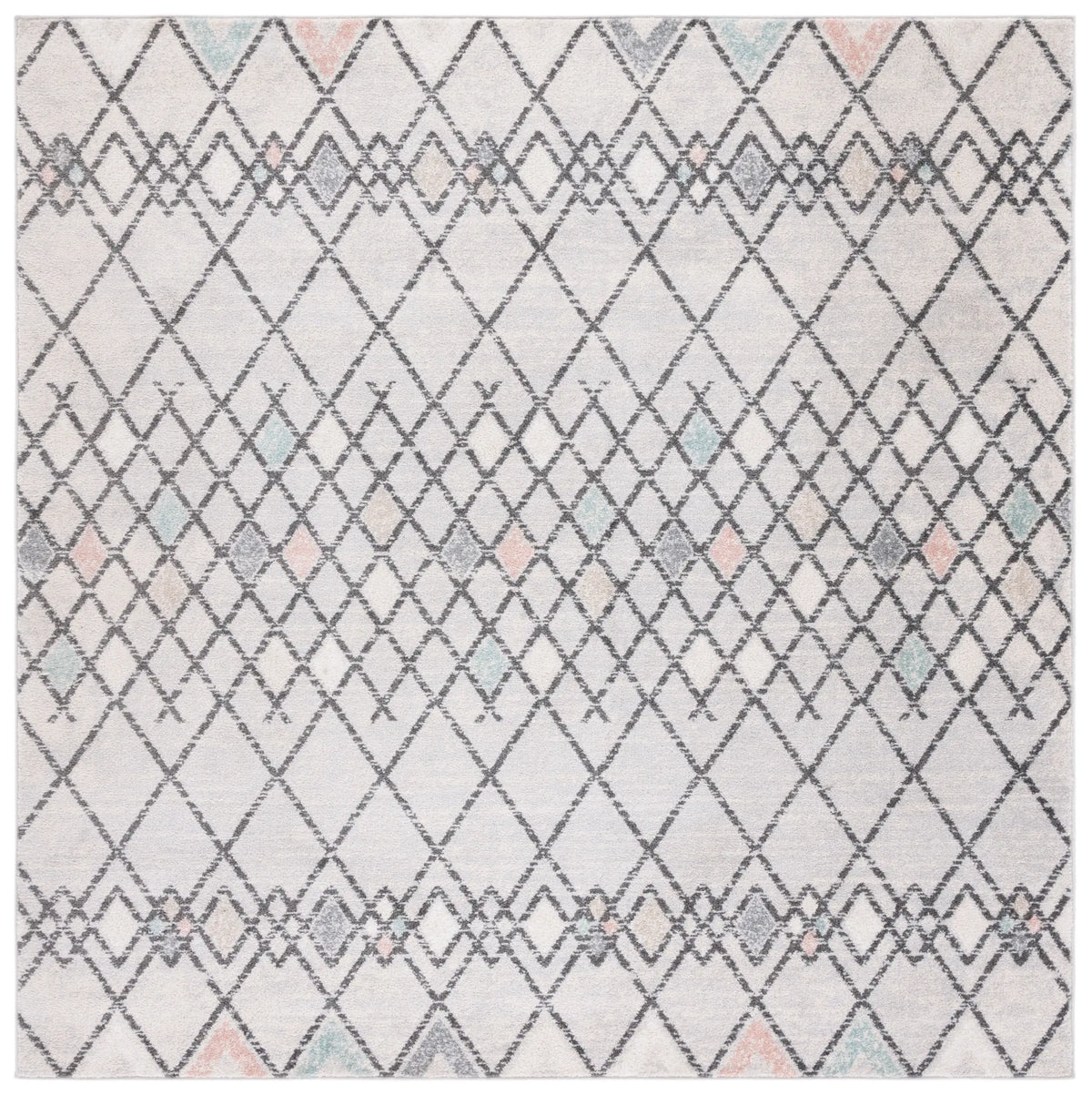 Safavieh Amsterdam 6'-7" x 6'-7" Rug in Grey / Ivory