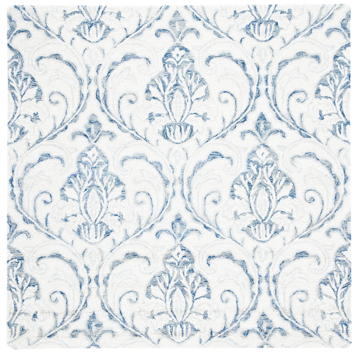 Safavieh Micro-Loop 5'-0" x 5'-0" Rug in Ivory / Blue