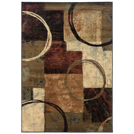 Oriental Weavers Sphinx Hudson 2544B Brown / Black Rugs - main flat