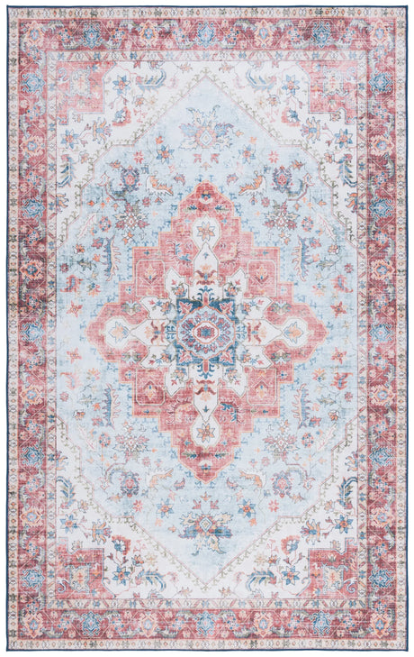 Safavieh Tucson 4'-0" x 6'-0" Rug in Red / Blue
