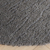 Safavieh Lindsay Shag 6'-7" x 6'-7" Rug in Dark Grey