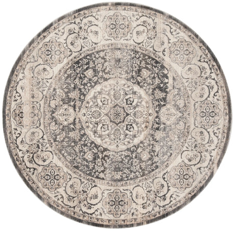 Safavieh Vintage Persian 5'-0" x 5'-0" Rug in Dark Grey / Ivory