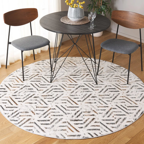 Safavieh Alenia 100 6'-7" x 6'-7" Rug in Ivory / Grey