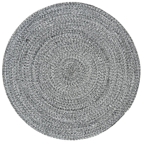 Safavieh Braided 5'-0" x 5'-0" Rug in Ivory / Black