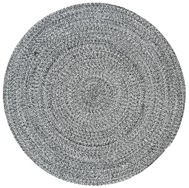 Safavieh Braided 5'-0" x 5'-0" Rug in Ivory / Black