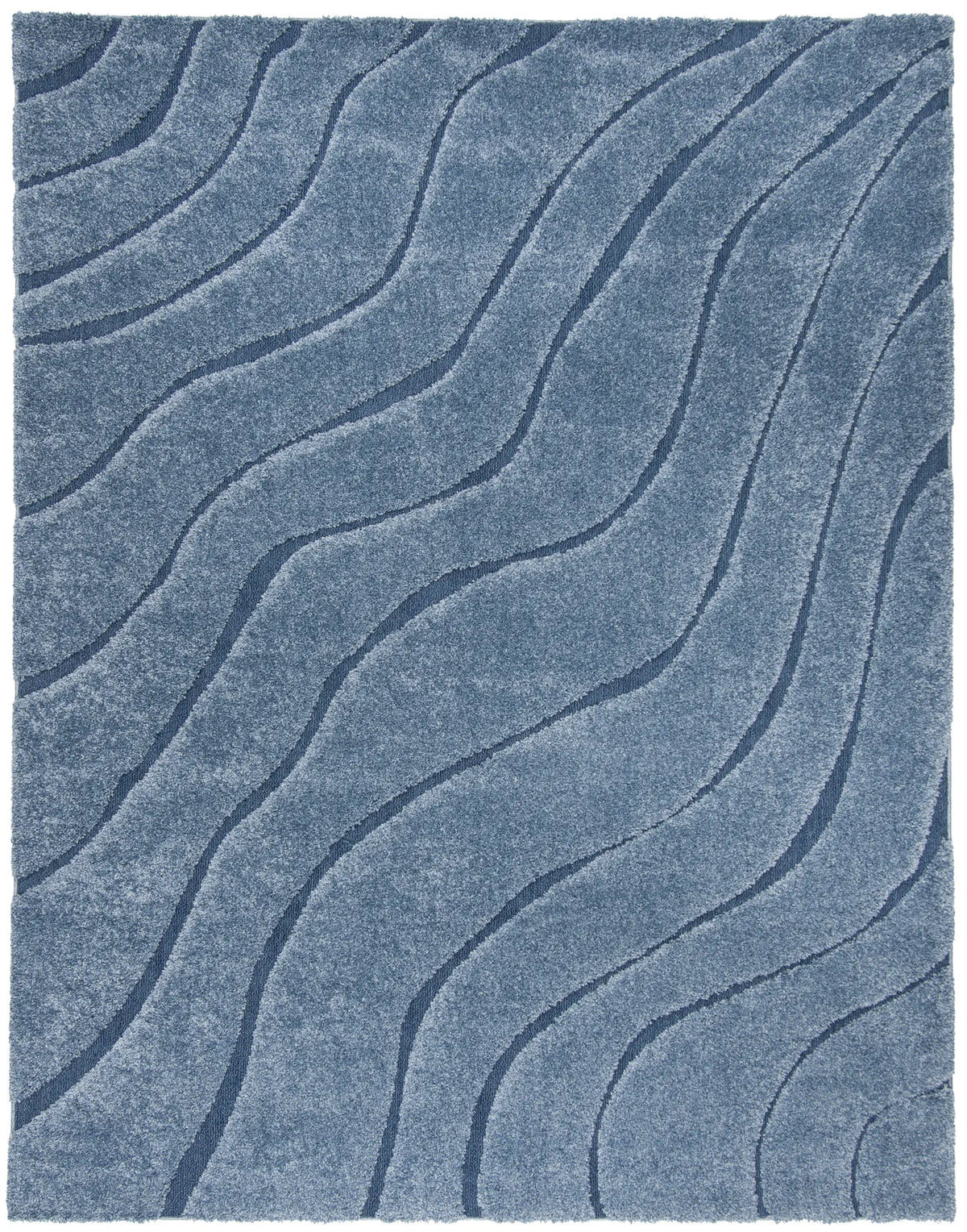 Safavieh Florida Shag 9'-6" x 13'-0" Rug in Light Blue / Blue