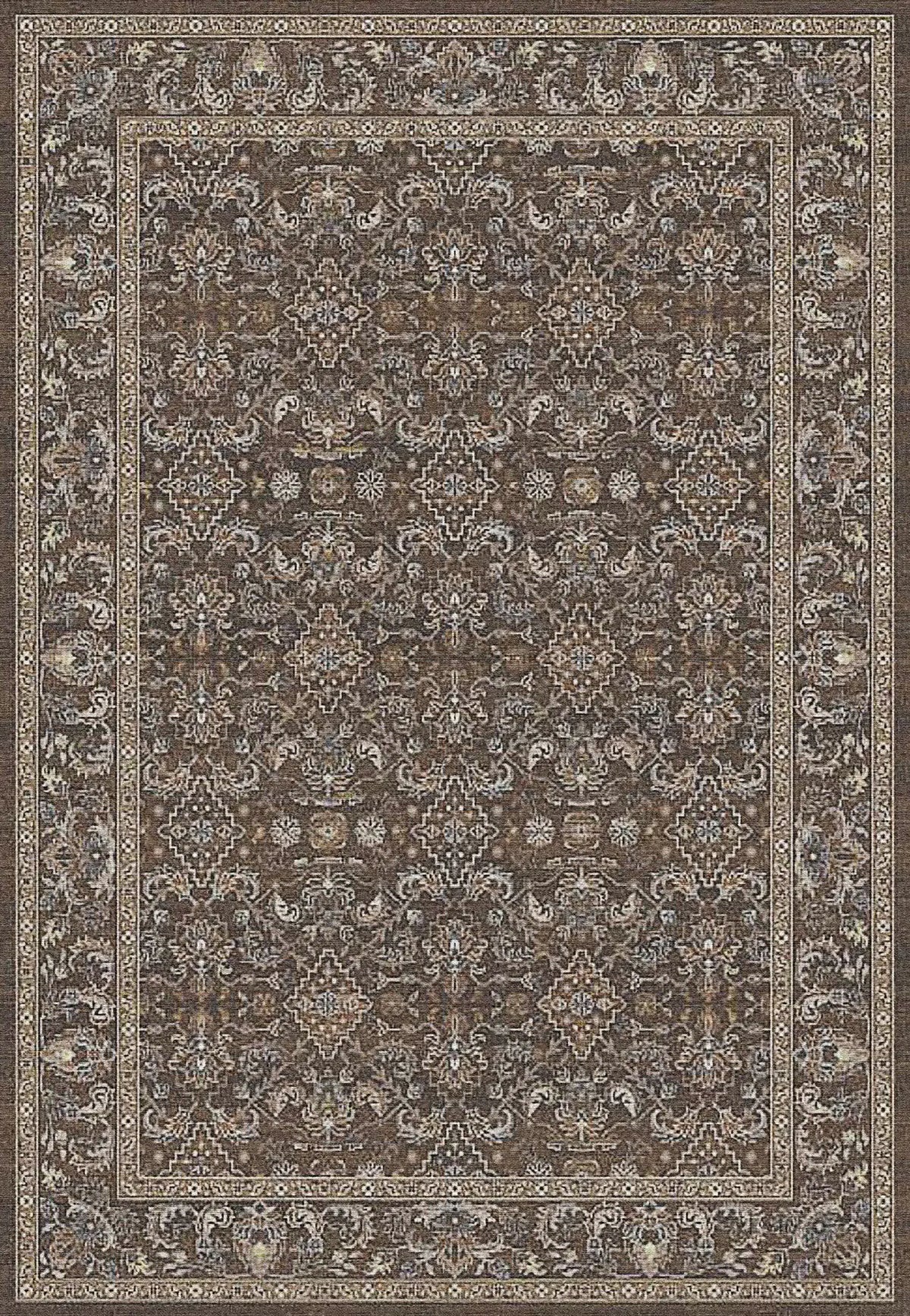 Dynamic Rugs Ancient Garden 57276 Dark Brown/Beige/Blue Rug - Rectangular